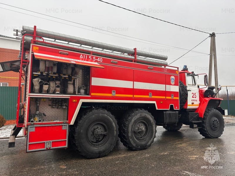 Полная ликвидация пожара в селе Погореловка Корочанского района